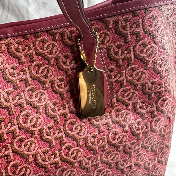 Coach City Tote in Monogram Printed Coated Canvas Pink - Picture 6 of 9